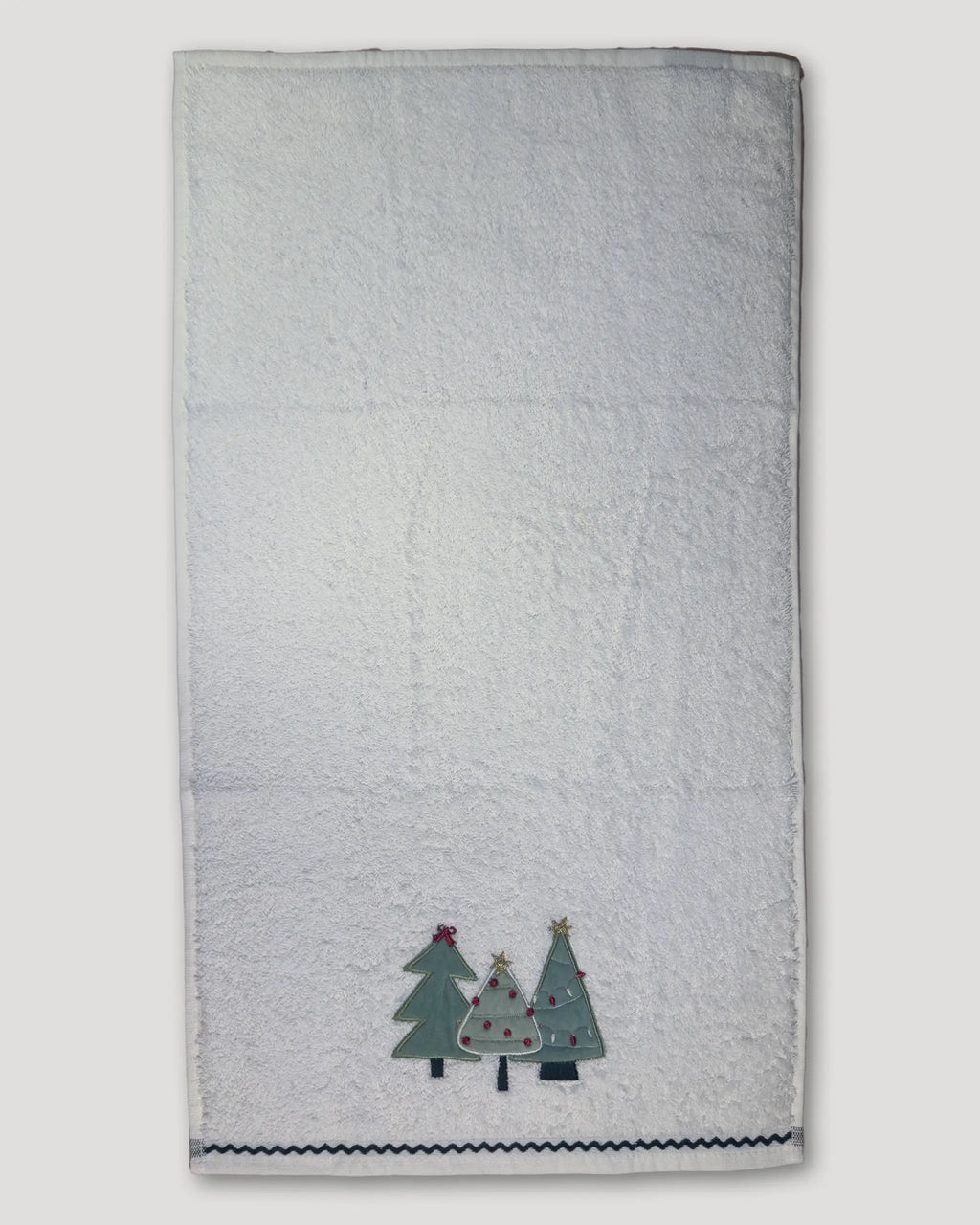 Weihnachtshandtuch – 2er-Set, weiss mit Tannenbaum