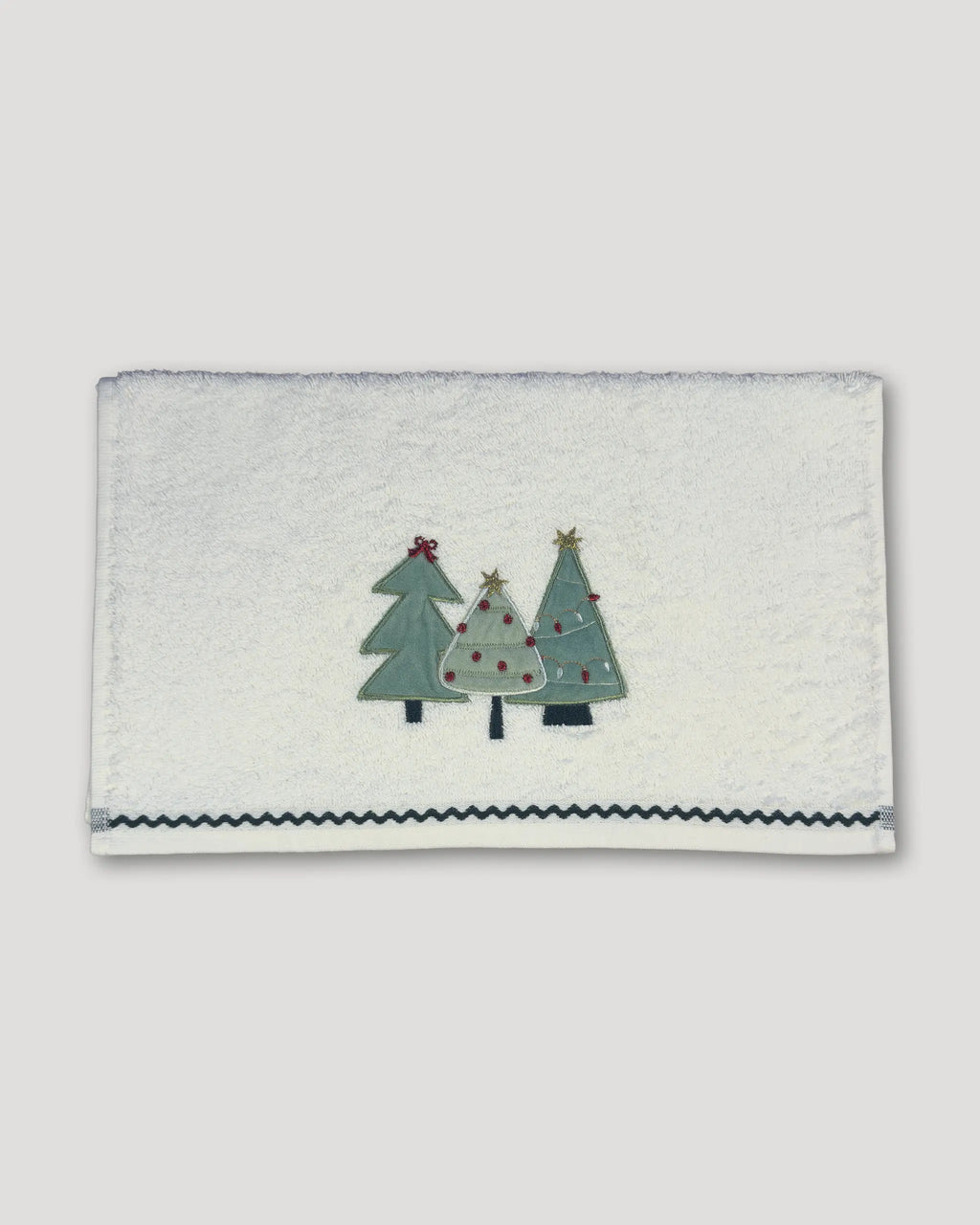 Weihnachtshandtuch – 2er-Set, weiss mit Tannenbaum