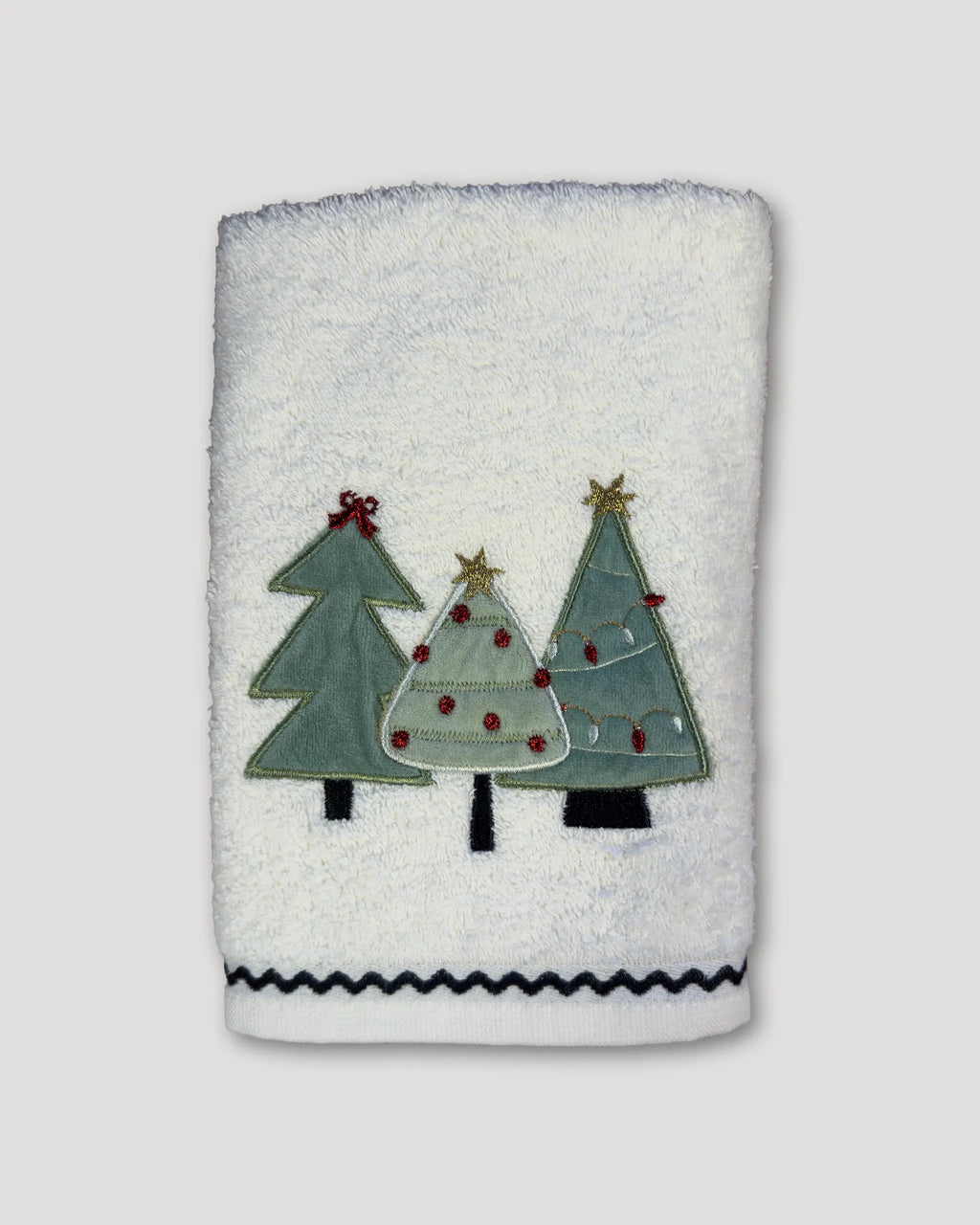 Weihnachtshandtuch – 2er-Set, weiss mit Tannenbaum