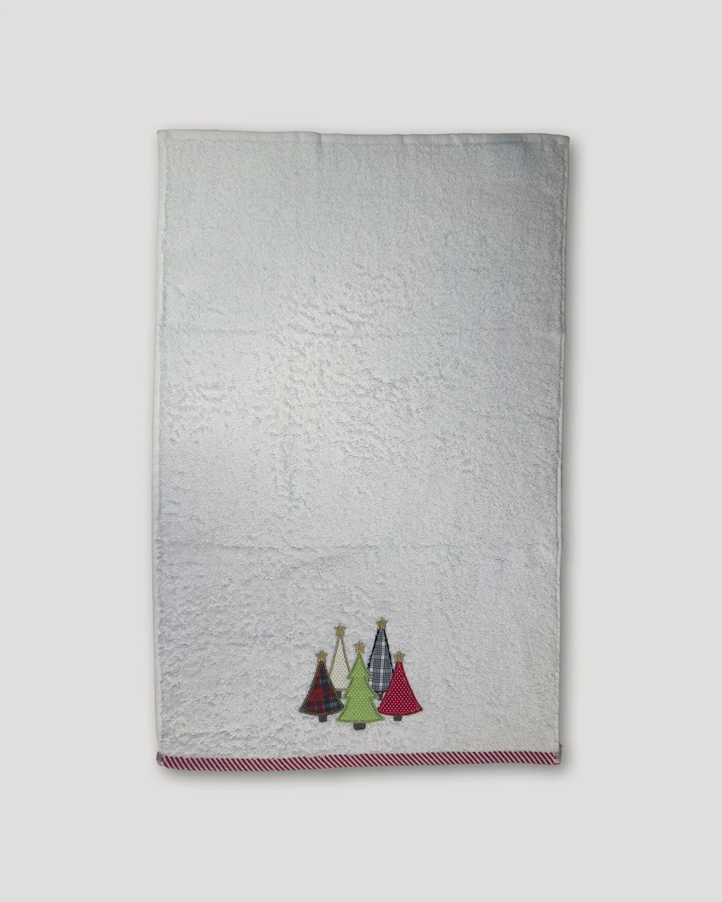 Weihnachtshandtuch – 2er-Set, weiss mit Tannenbaum