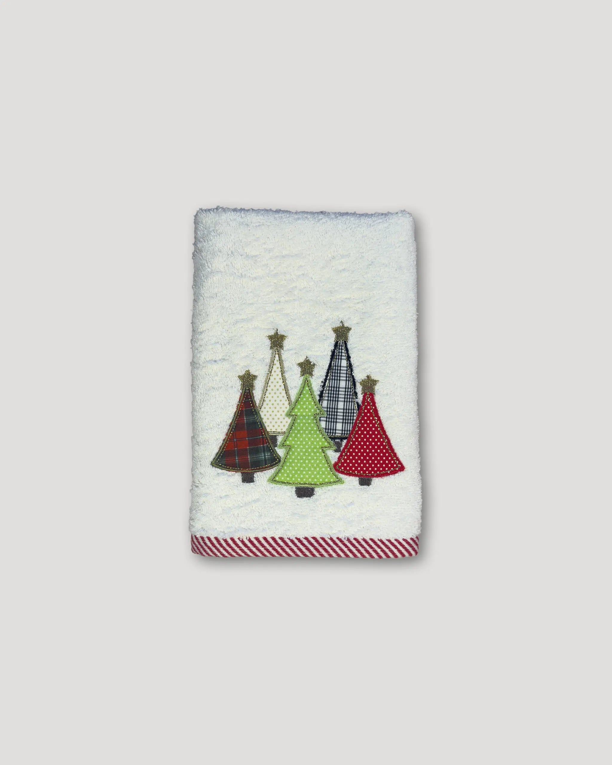 Weihnachtshandtuch – 2er-Set, weiss mit Tannenbaum