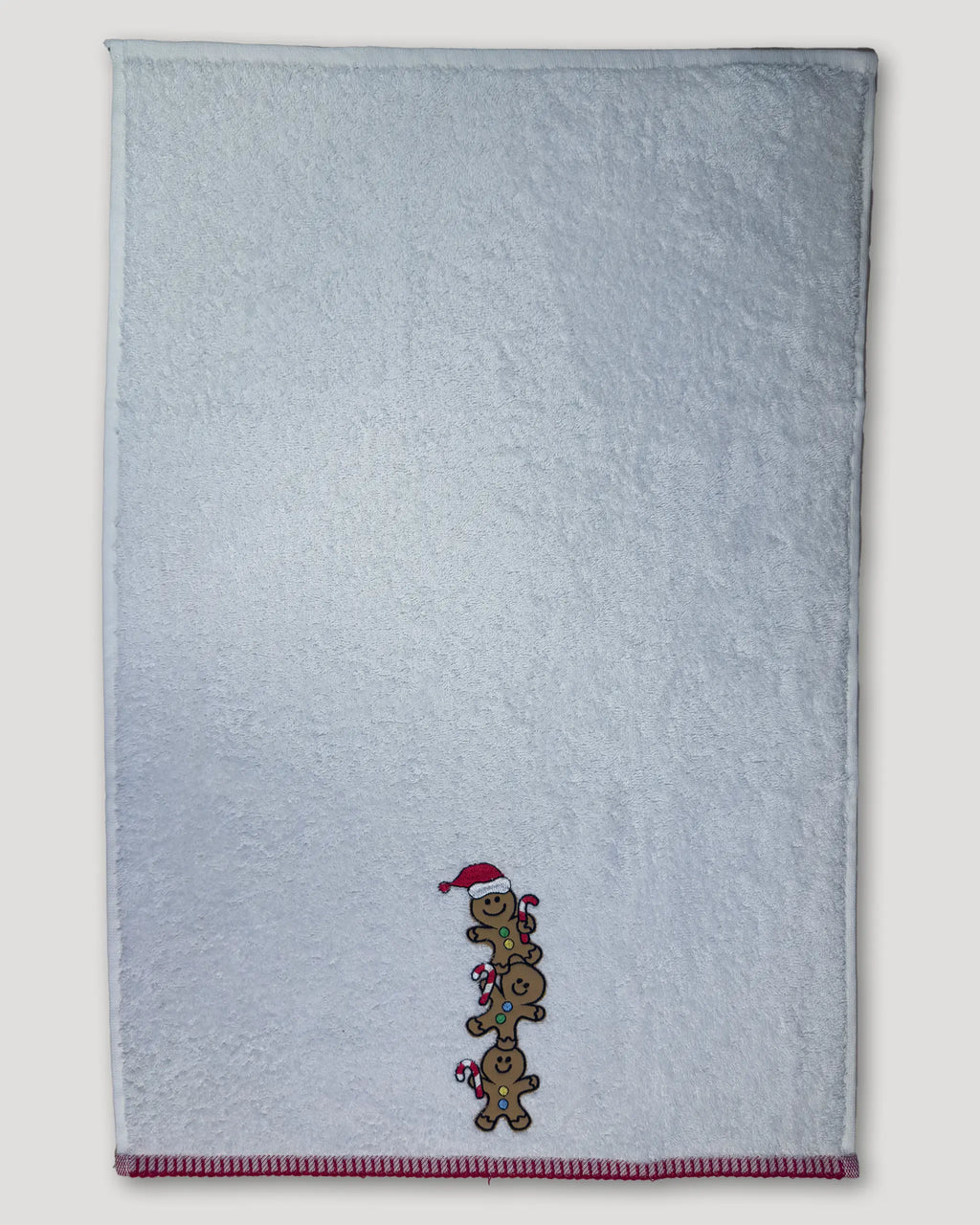 Weihnachtshandtuch – 2er-Set, Lebkuchen-Figuren, weiss