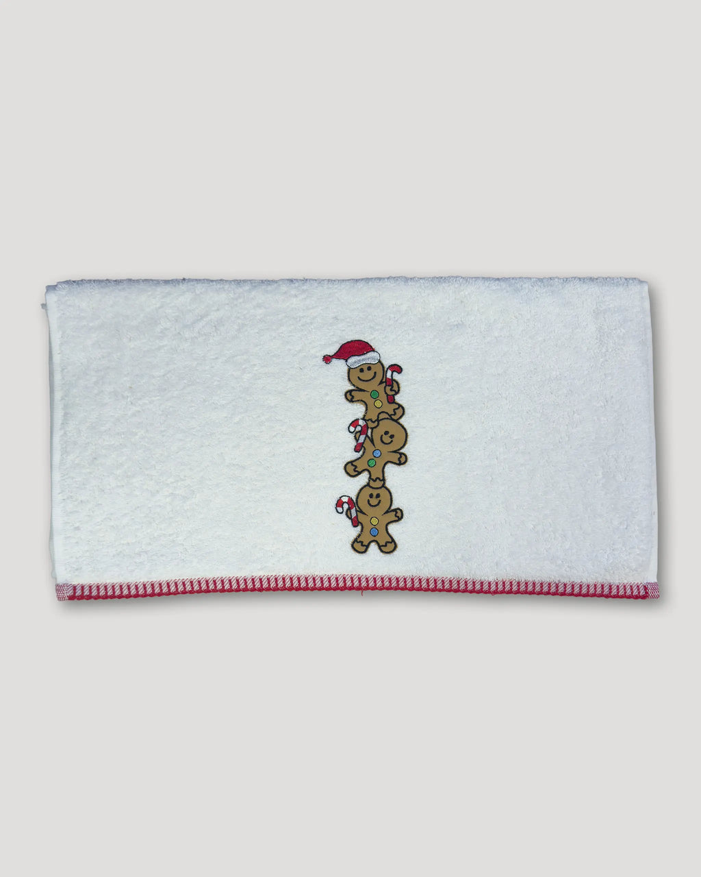 Weihnachtshandtuch – 2er-Set, Lebkuchen-Figuren, weiss