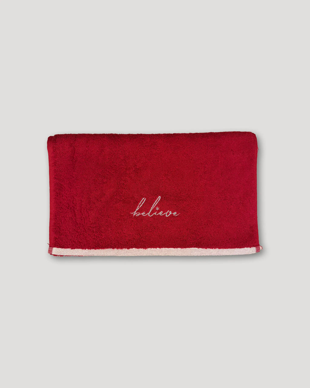 Weihnachtshandtuecher – 2er-Set, rot mit Stick