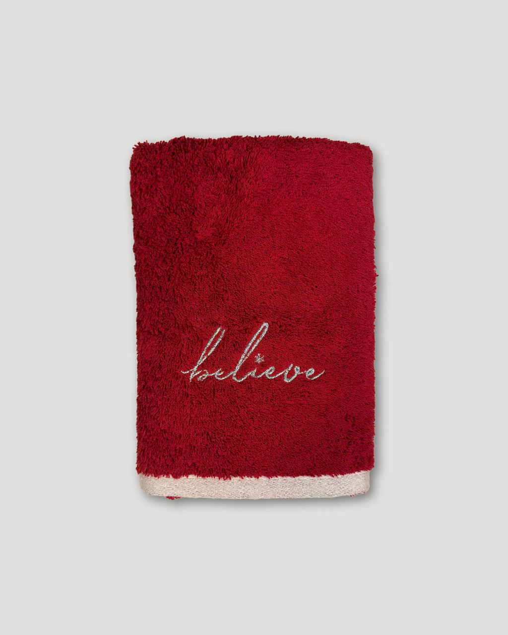 Weihnachtshandtuecher – 2er-Set, rot mit Stick