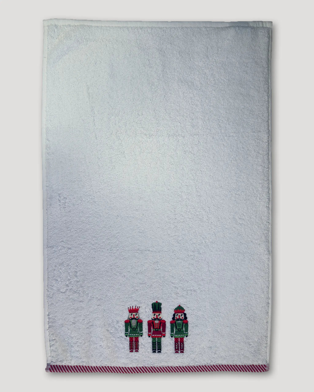 Weihnachtshandtuch – 2er-Set, Nussknacker-Klassik, weiss