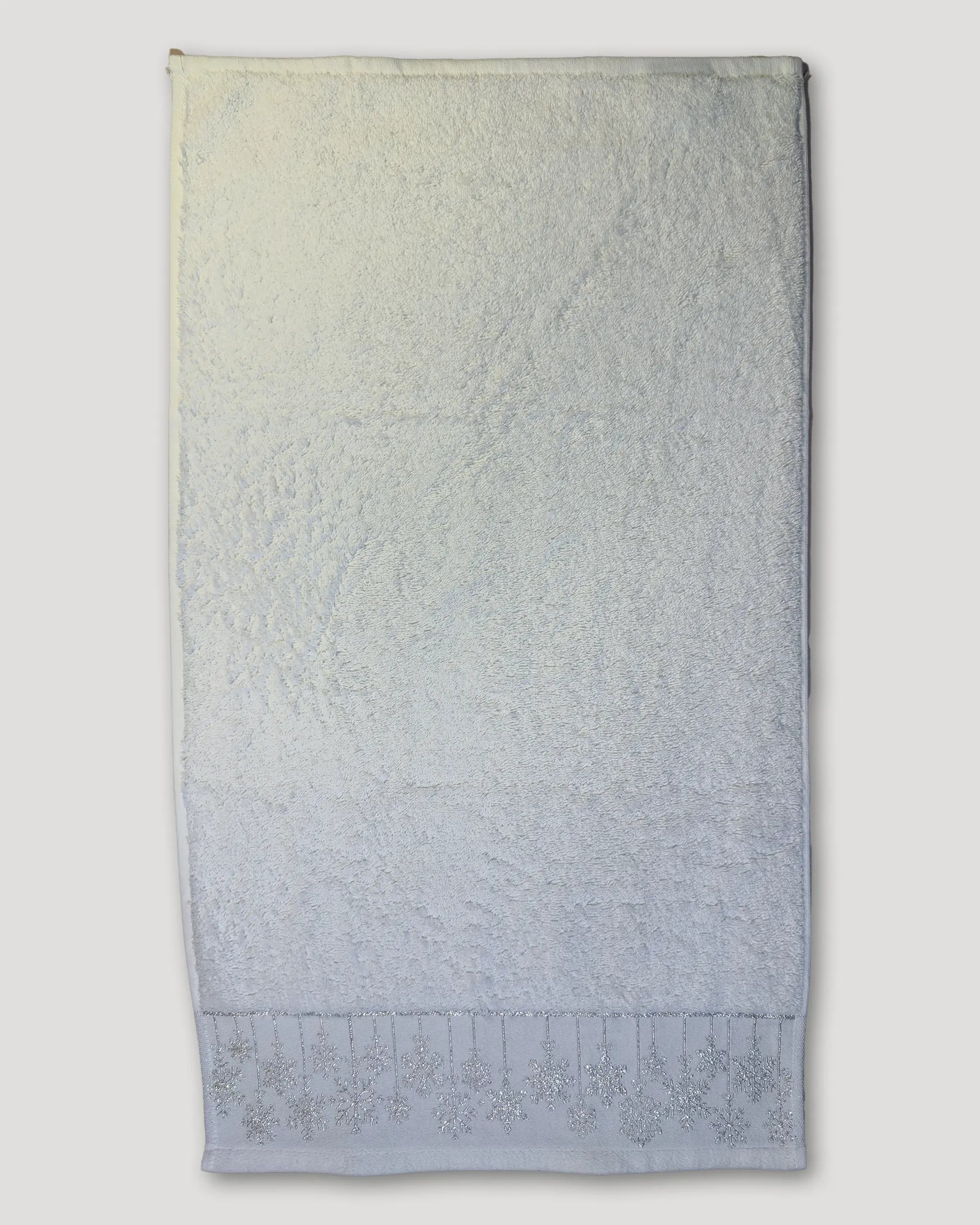 Weihnachtshandtuch – 2er-Set, Schneeflocken, weiss